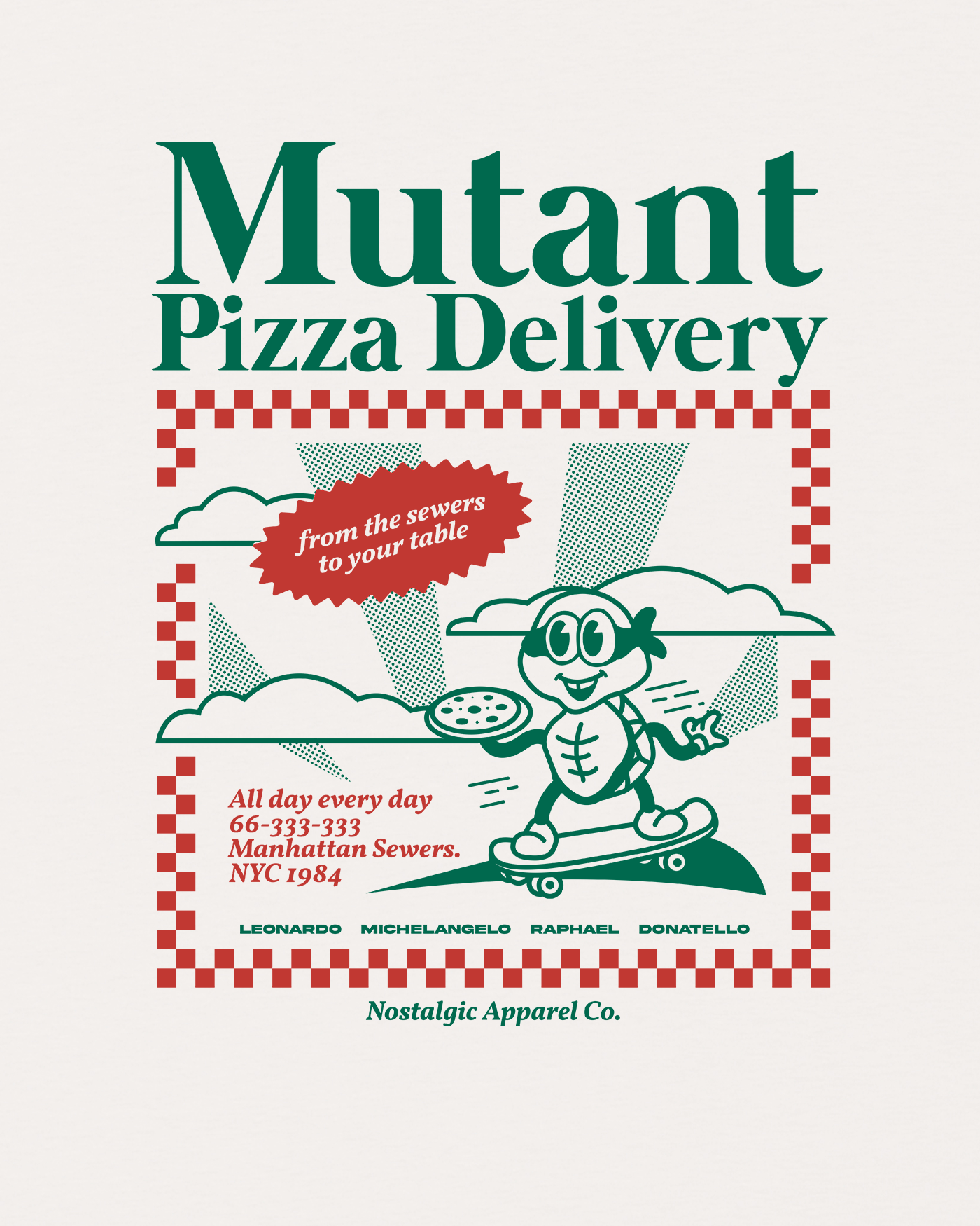 T-shirt Mutant Pizza Delivery