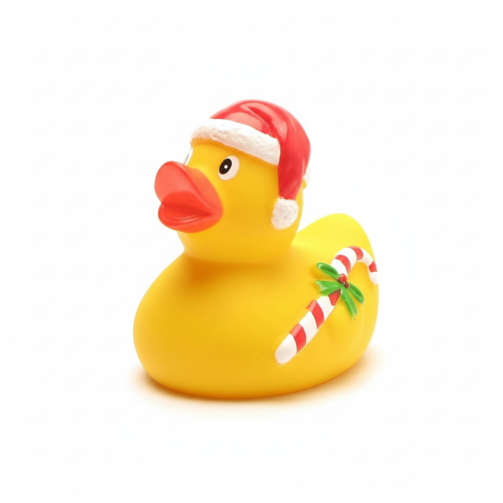 Weihnachtsente mit Zuckerstange