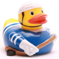 Blaue Eishockey-Ente