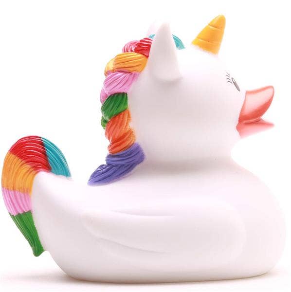 White Rainbow Unicorn Duck