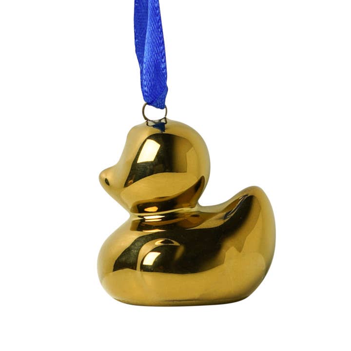 Golden Duck Christmas Decoration