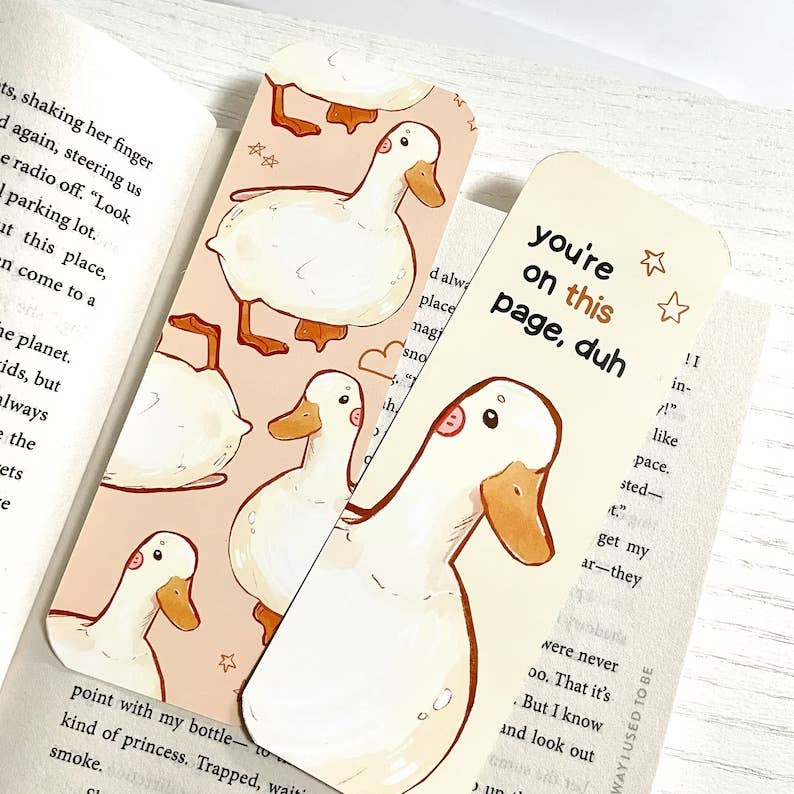 Enten-Lesezeichen „Sie sind auf dieser Seite“