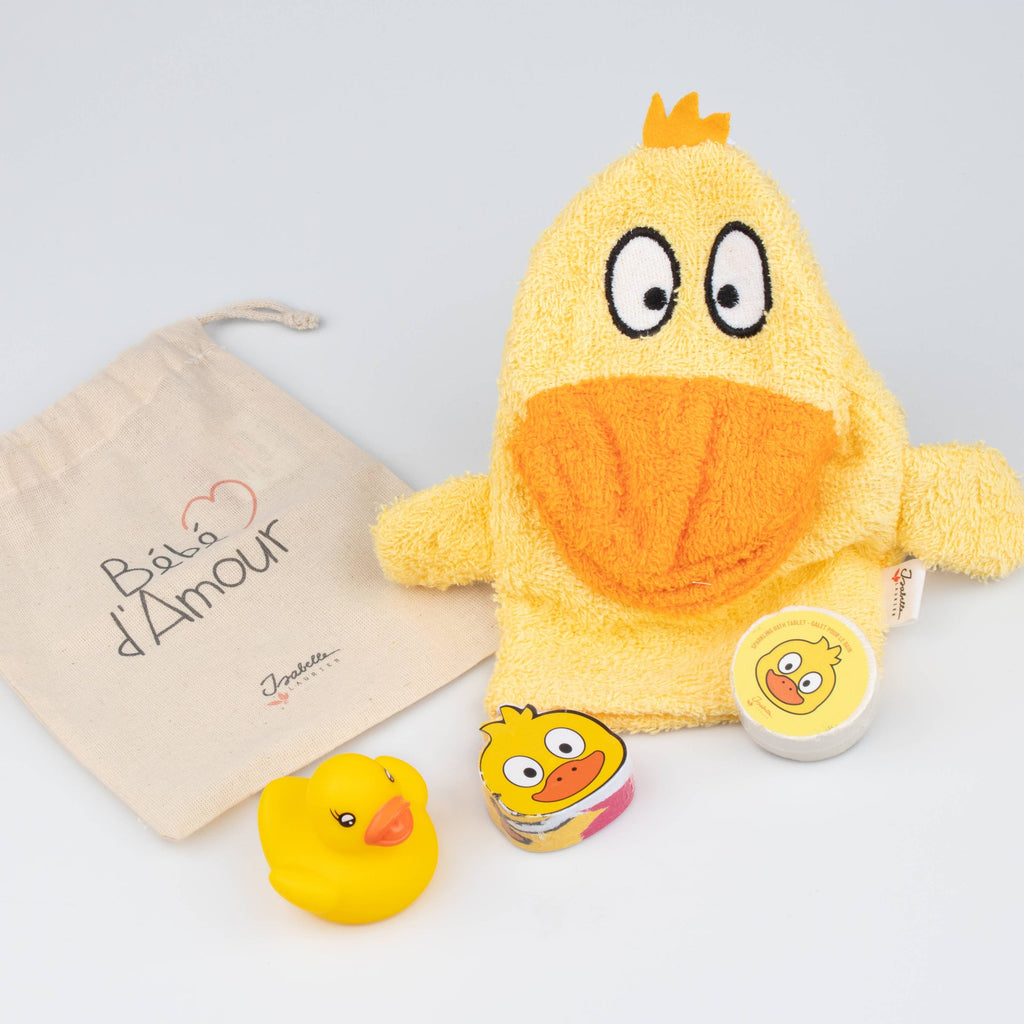 Gelbes Enten-Badeset "Baby Love"
