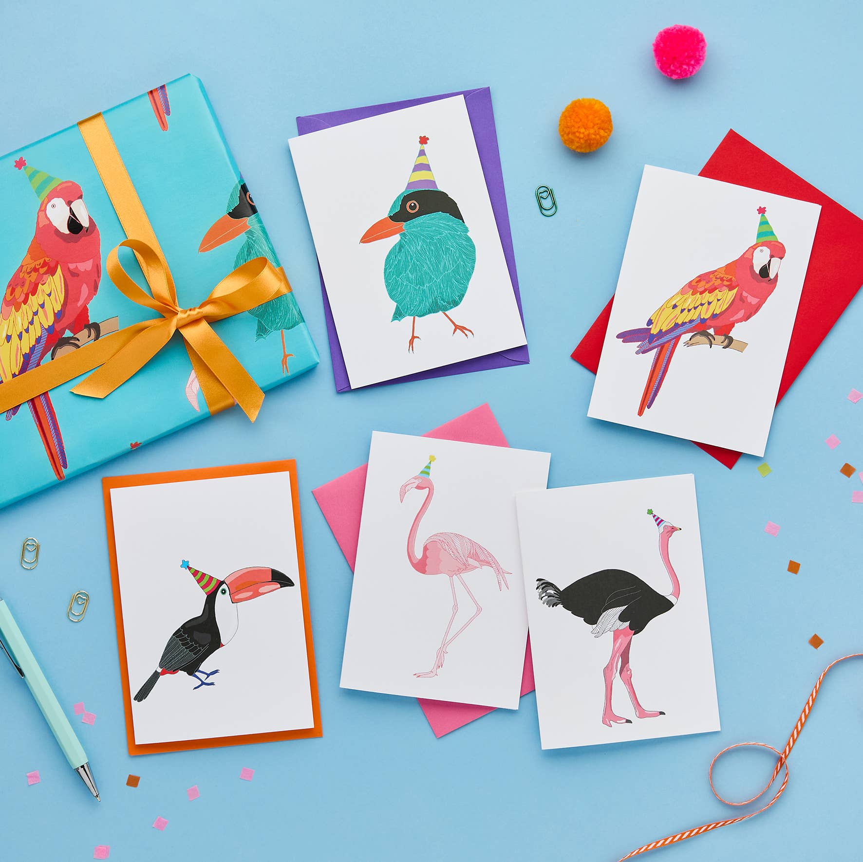 Carte d'anniversaire Autruche