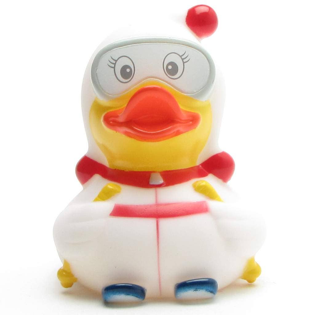 canard-skieuse-combinaison-blanche