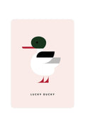 Postkarte mit Eiderente - Lucky Ducky