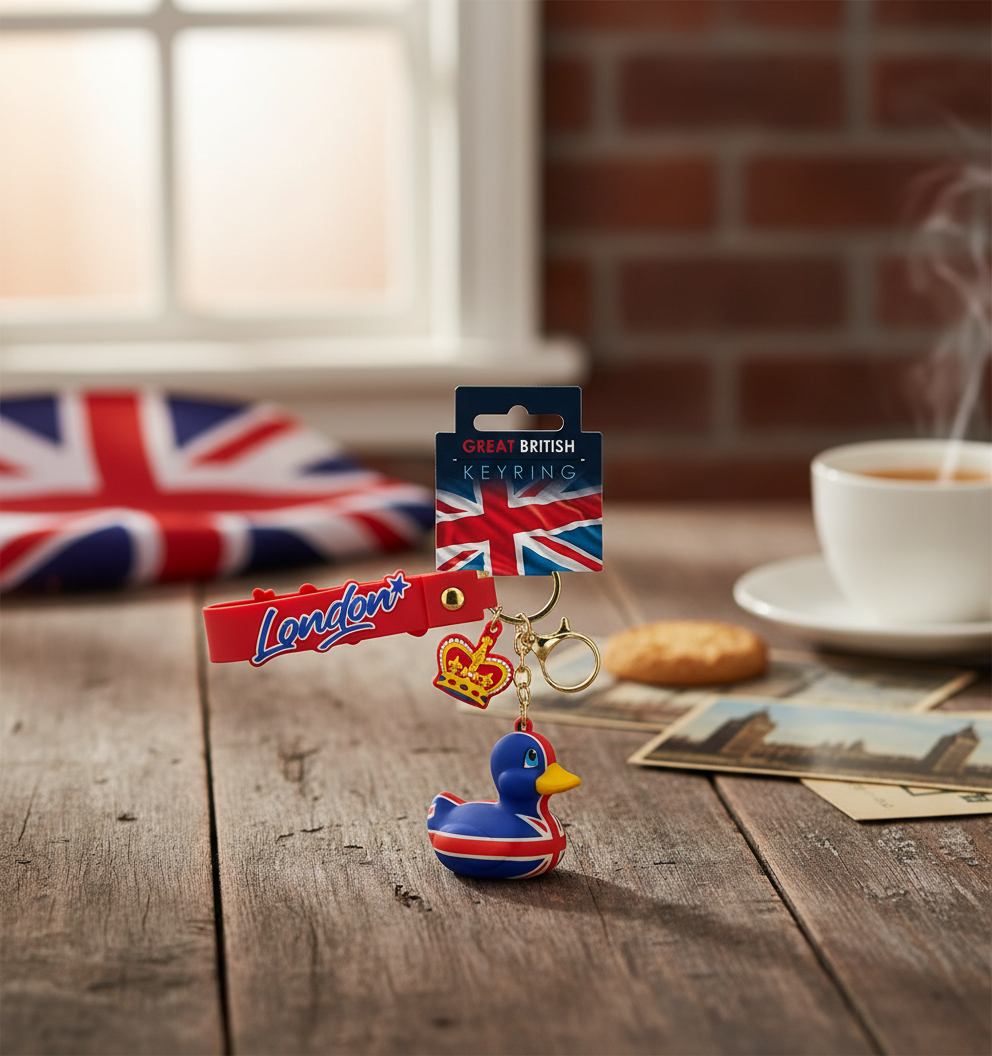 Porte-clés Canard Union Jack