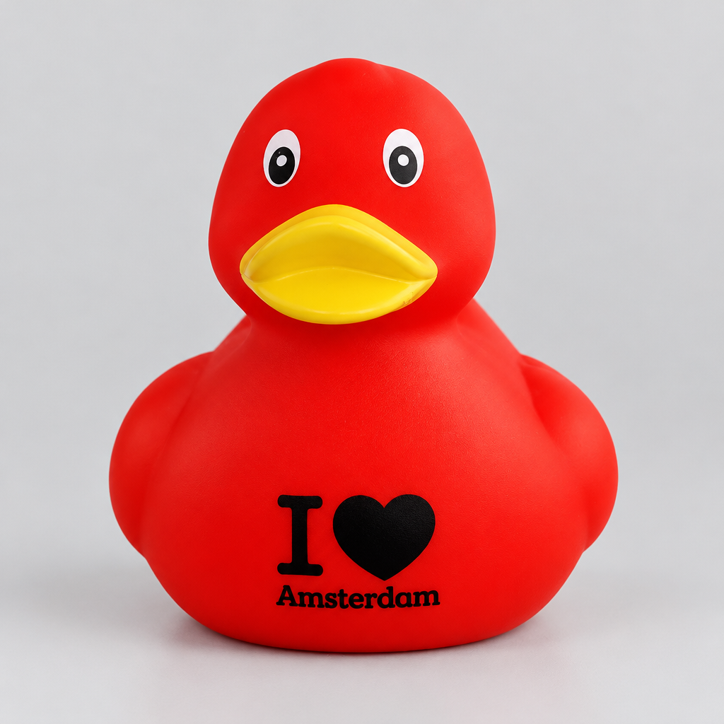 Canard « I LOVE Amsterdam » Dutch Ducky – coloris rouge – vue 7