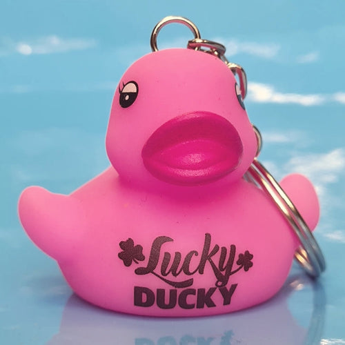Lucky Ducky Schlüsselanhänger (rosa Ente)