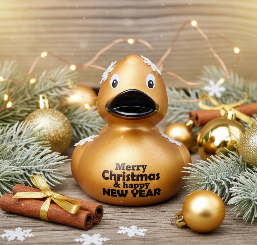 Ente Frohe Weihnachten und ein gutes neues Jahr