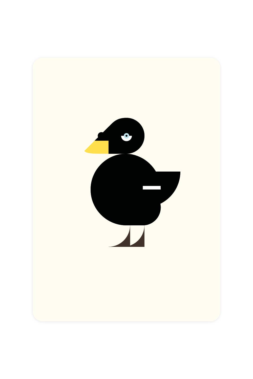 Carte postale avec grand canard de mer