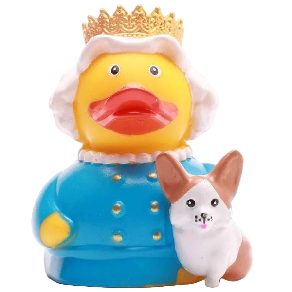 Königin Elizabeth Ente mit Corgi