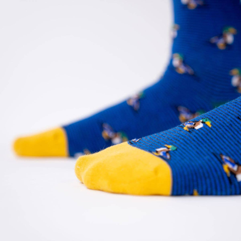 Animal combed cotton socks - Mallard Duck