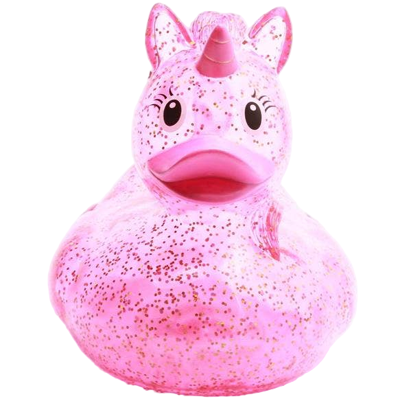 XL Pink Glitzernde Einhorn-Ente