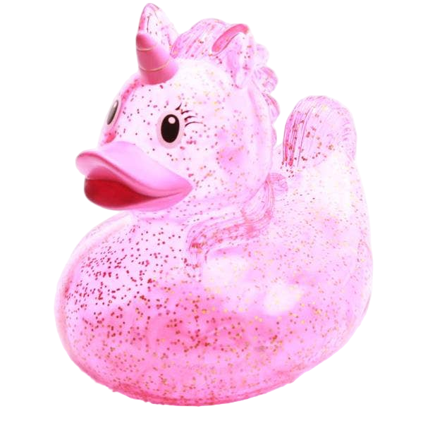 XL Pink Glitzernde Einhorn-Ente