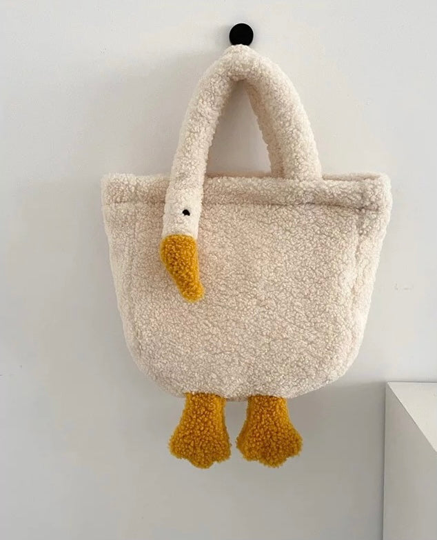 sac-a-main-canard-blanc