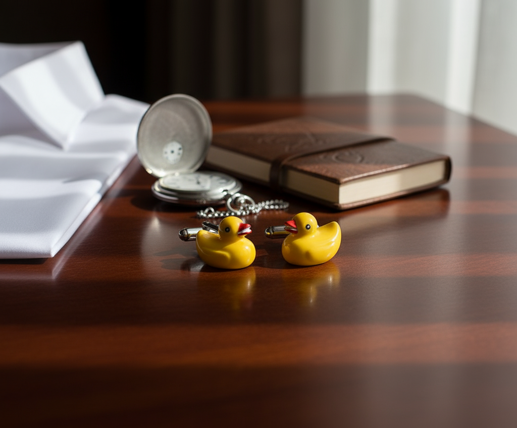 Boutons de Manchette Canard de Bain