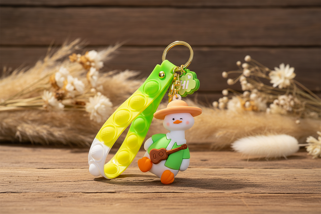 Porte clés Canard Guitariste