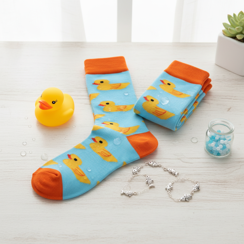 Yellow duck socks