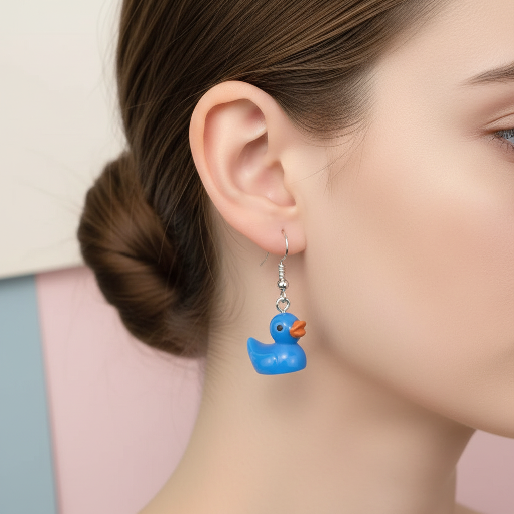 Duck earrings