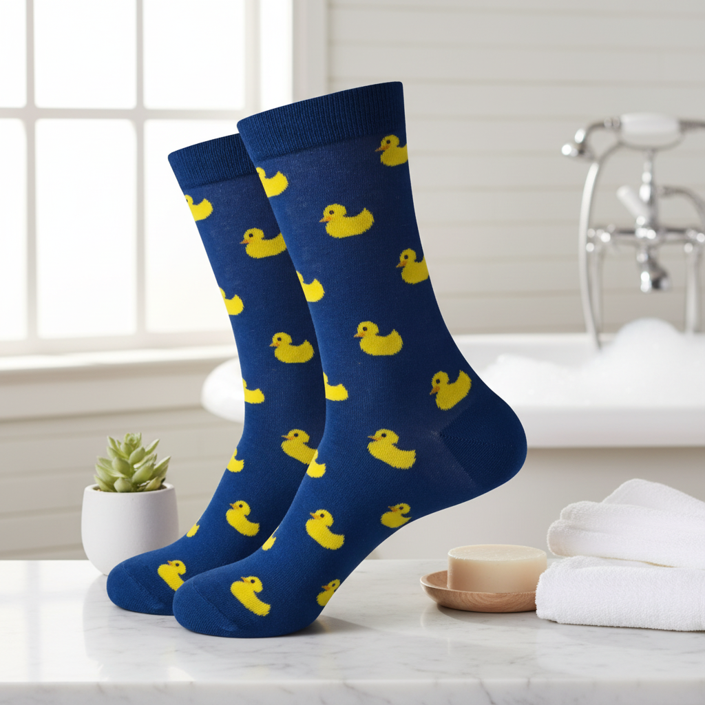 Gelbe Entensocken