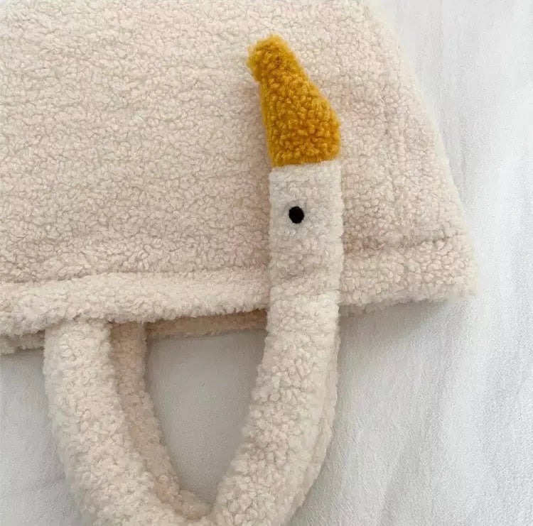 sac-a-main-canard-blanc