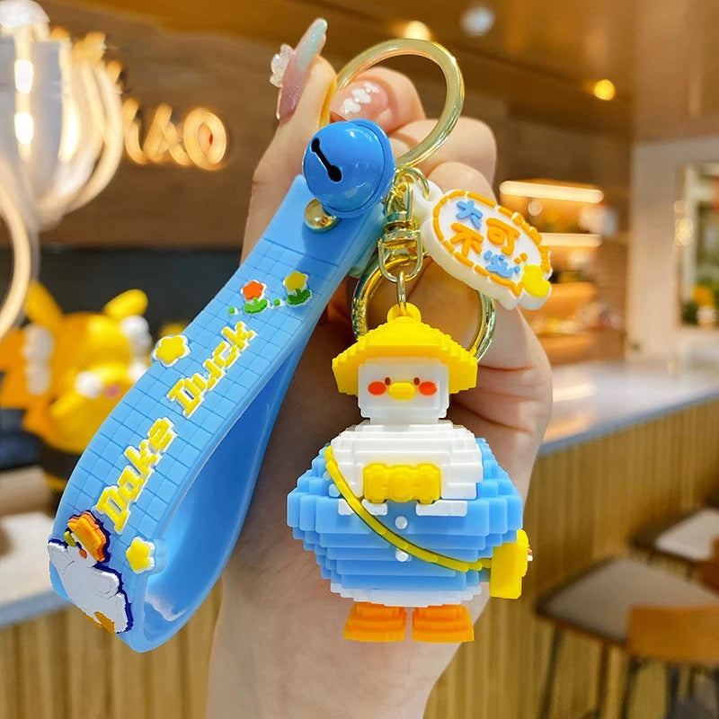 porte-cles-canard-blanc-pixel