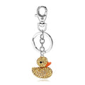 Rhinestone Duck Key Ring