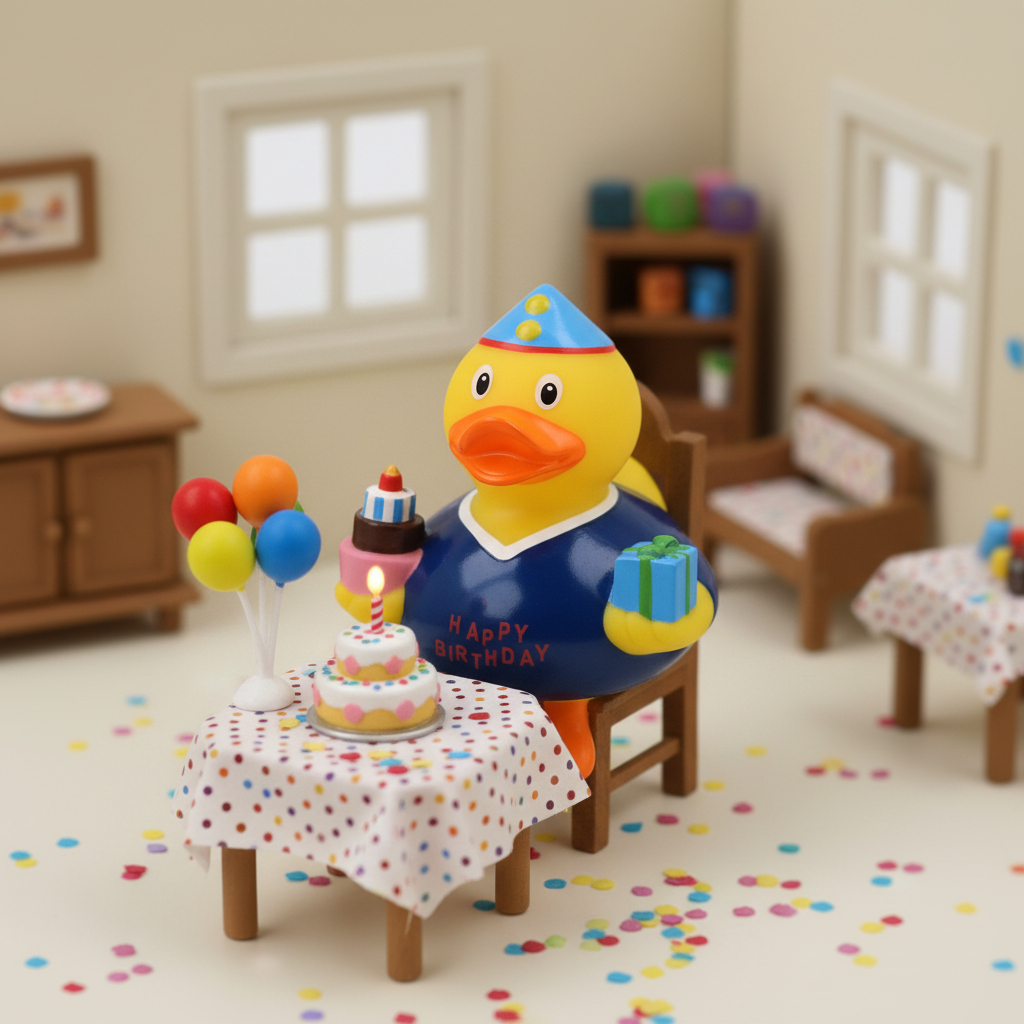 Canard Anniversaire Bleu