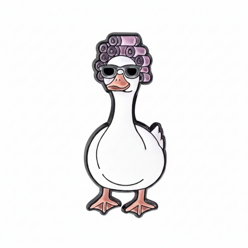 Pin’s Canard Blanc Glamour au Salon de Beauté