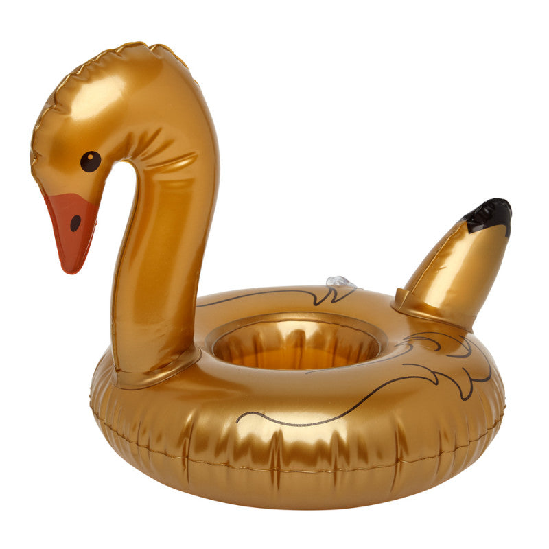Porte-Gobelet Gonflable Cygne Doré