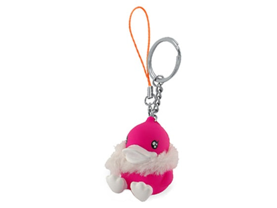 Fushia Duck Sleutelhanger