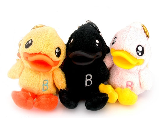 Porte-Clés Canard Peluche Jaune