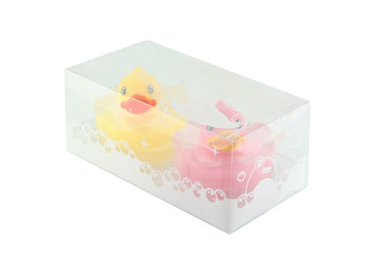 Pink and yellow duck soap