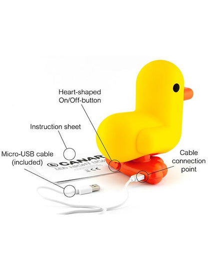 Pastel Geel Duck Night Light