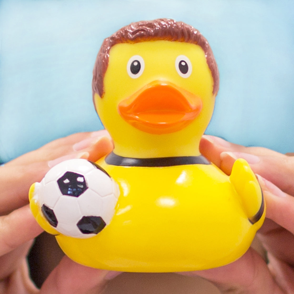 Yellow footballer duck