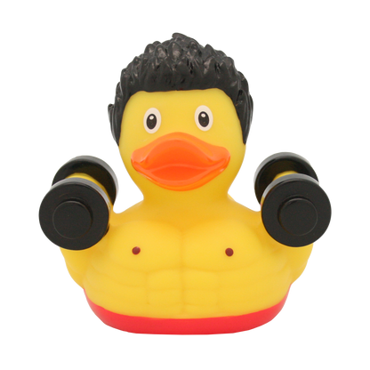 Canard Musculation Lilalu | Canard de bain muscu salle de sport haltères