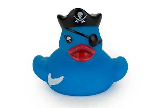 Blauwe piraat bad eend