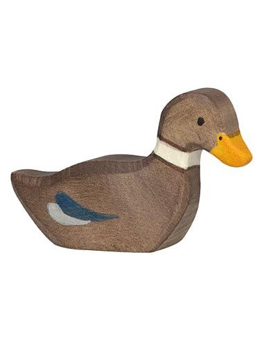 Wooden duck figurine