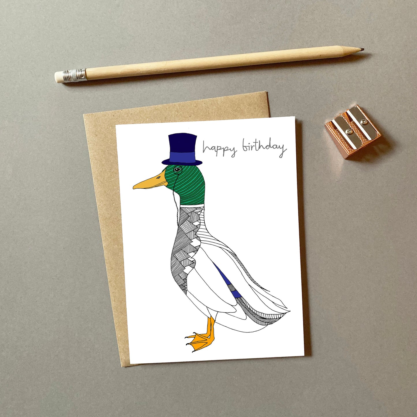 Carte Happy Birthday Mr Canard Colvert