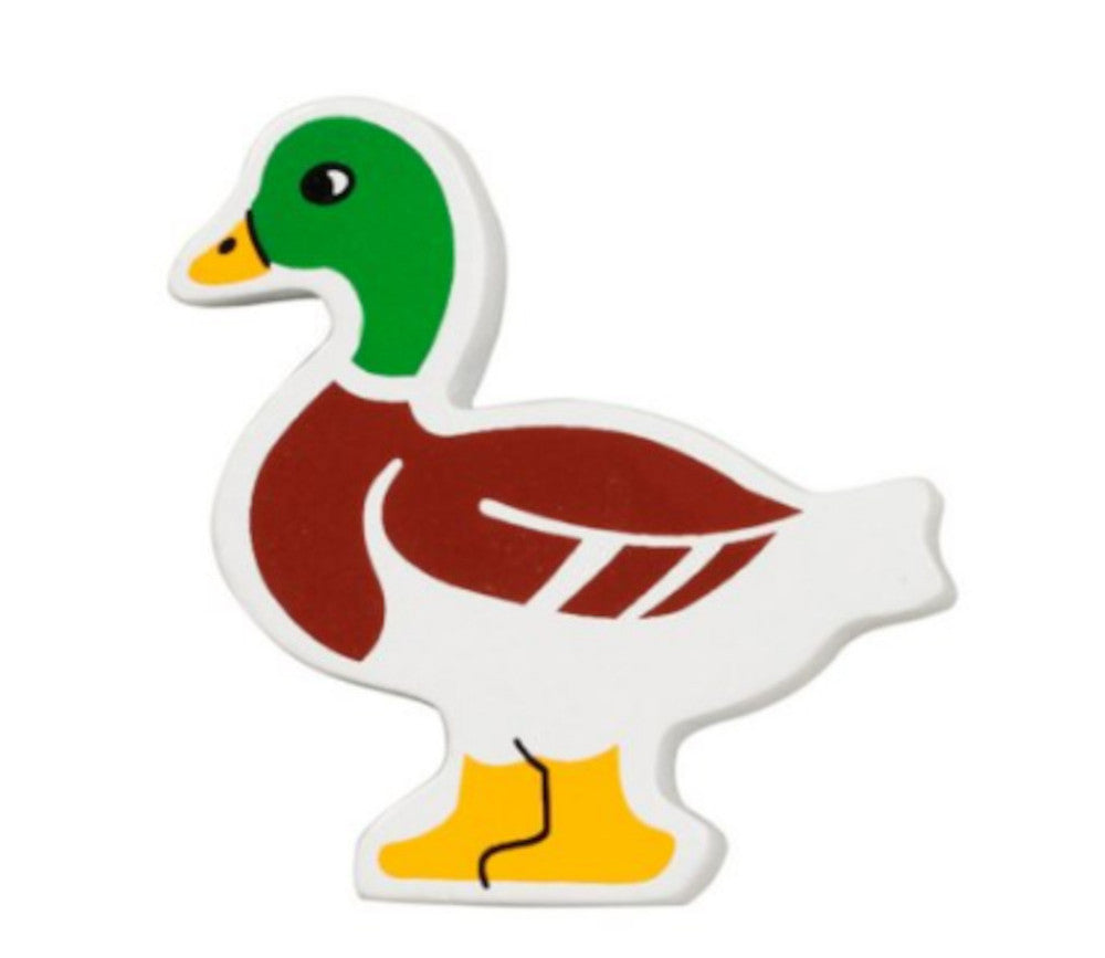 Figurine Duck Colvert Houten