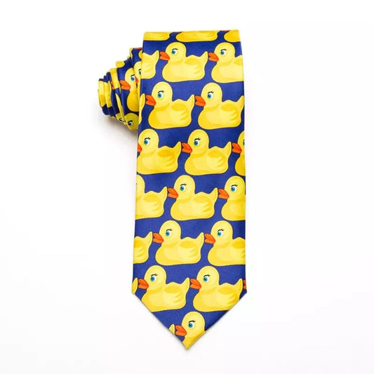 Gele eenden stropdas