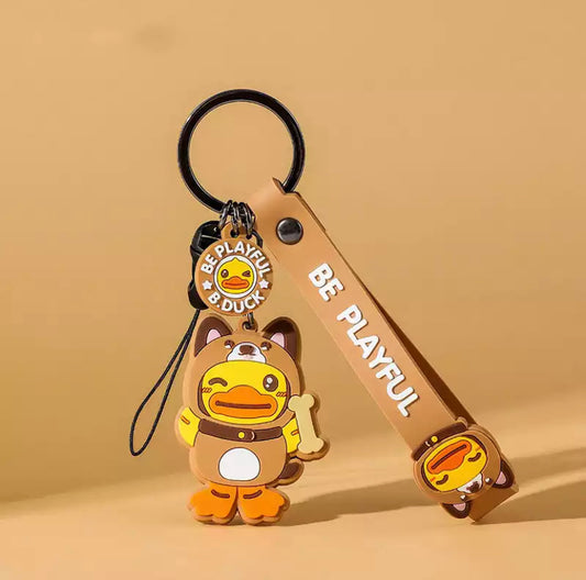 Dog duck keychain