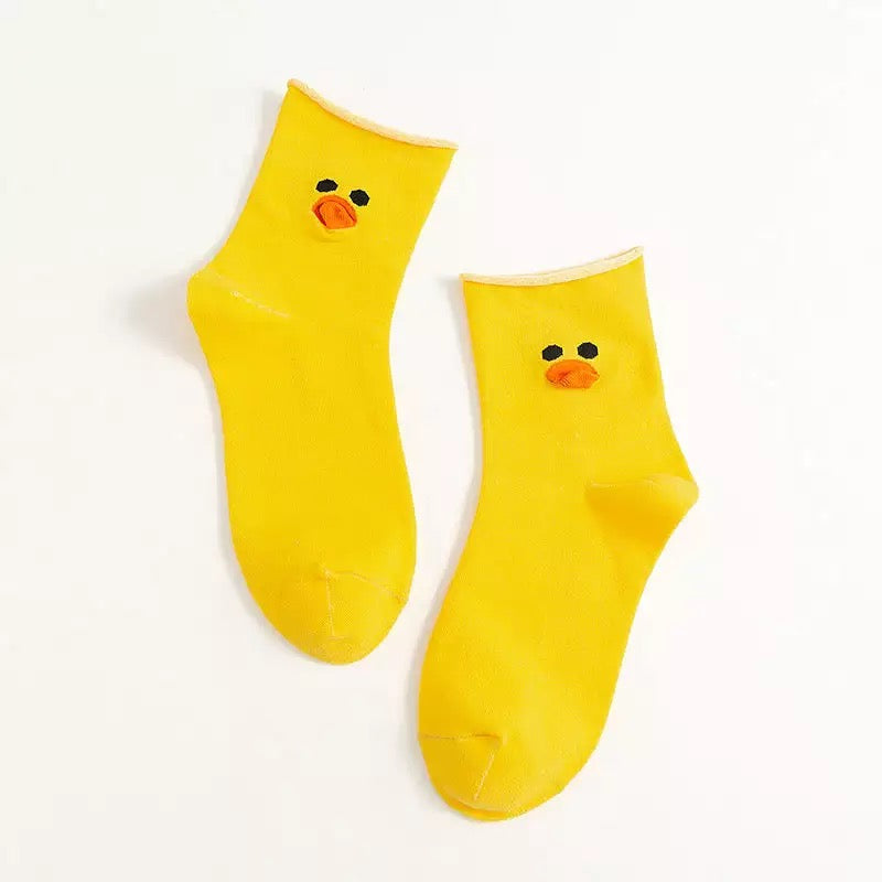 Yellow duck socks